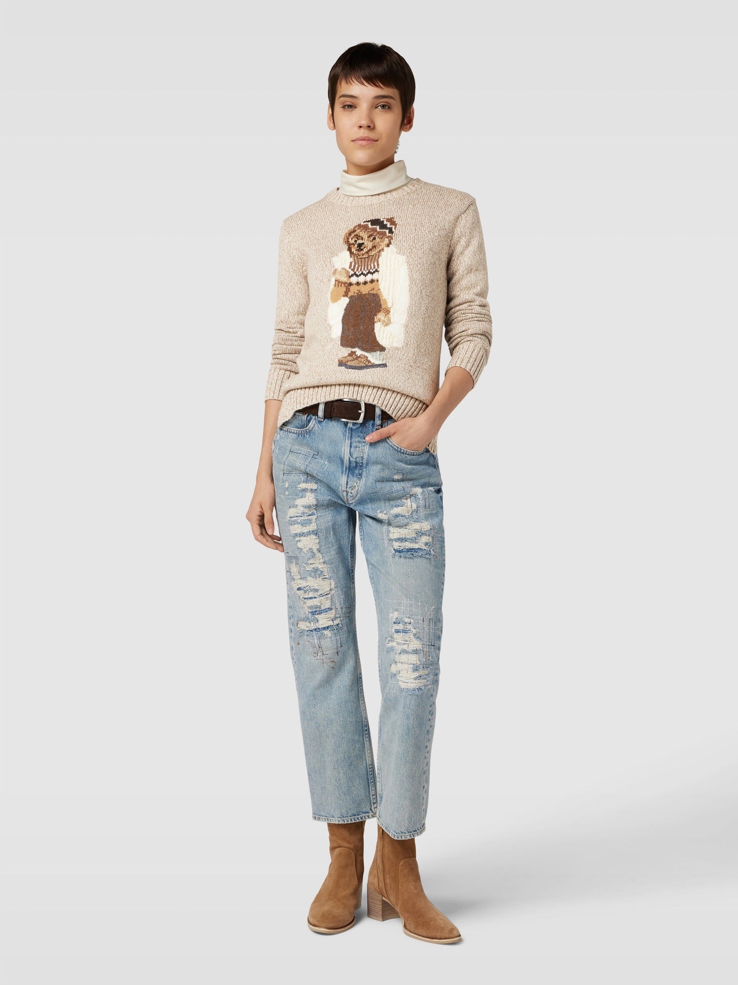 Sweater R&L | White Polo Bear Jacket