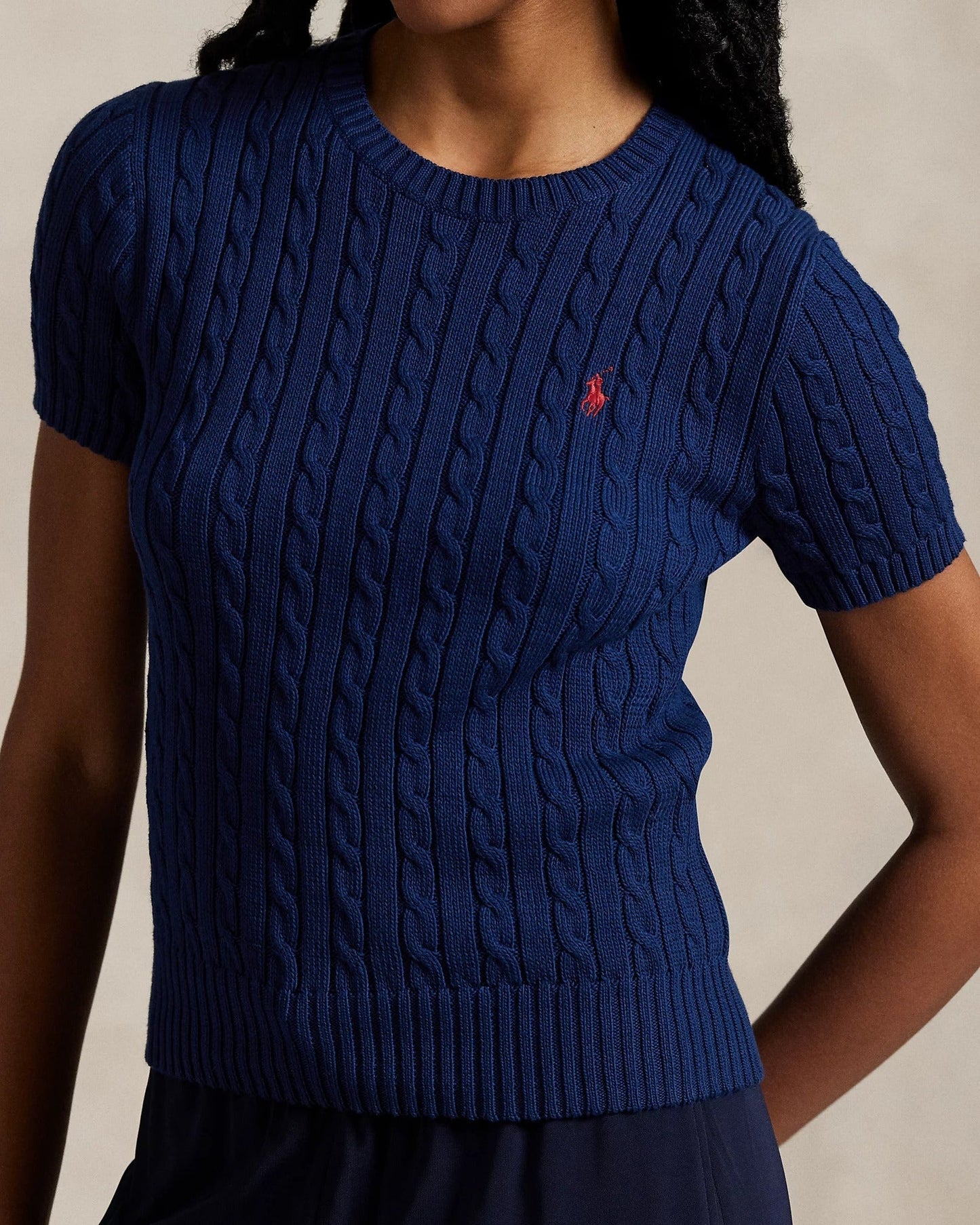 Sweater R&L | Short-Sleeve Cable-Knit