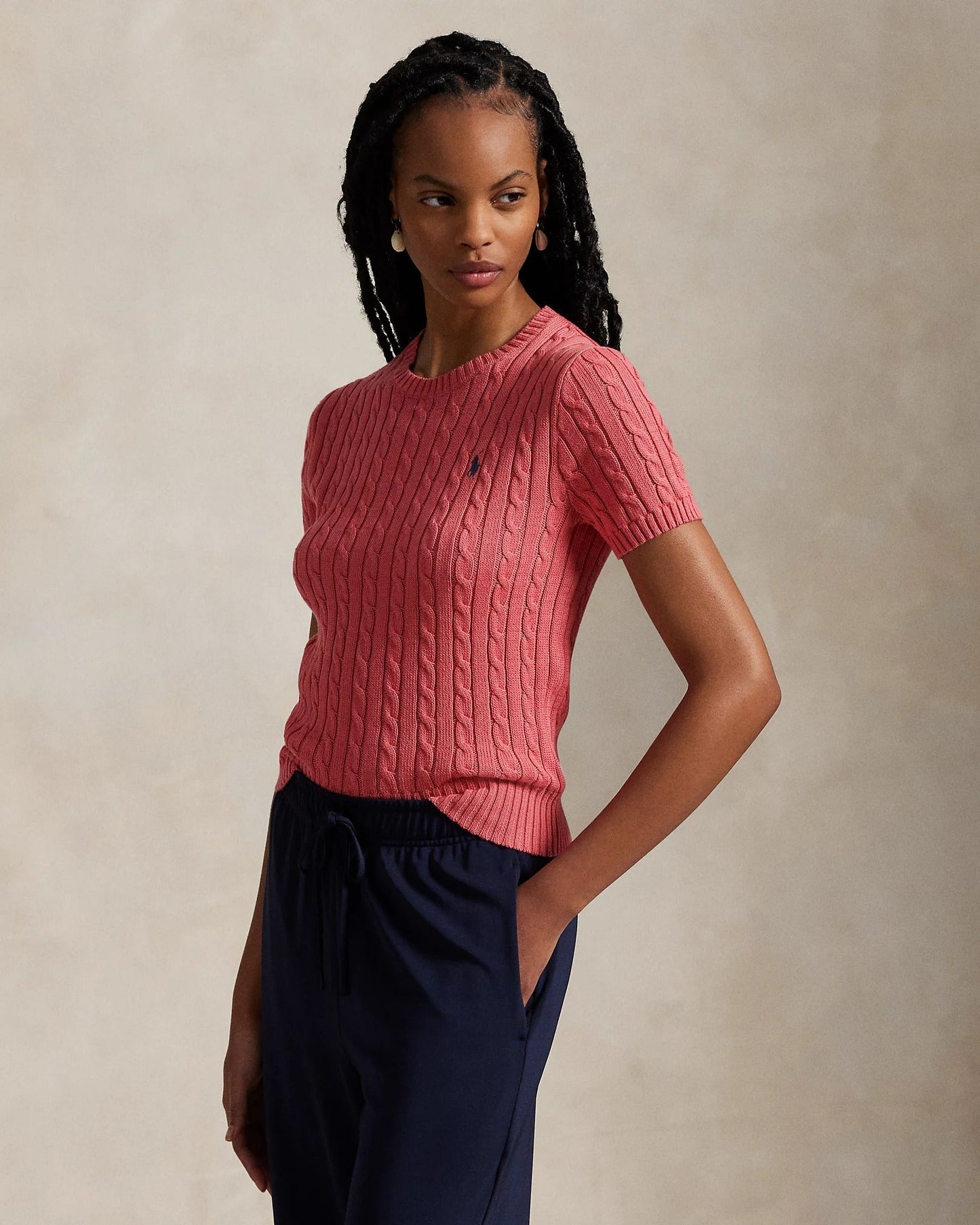 Sweater R&L | Short-Sleeve Cable-Knit